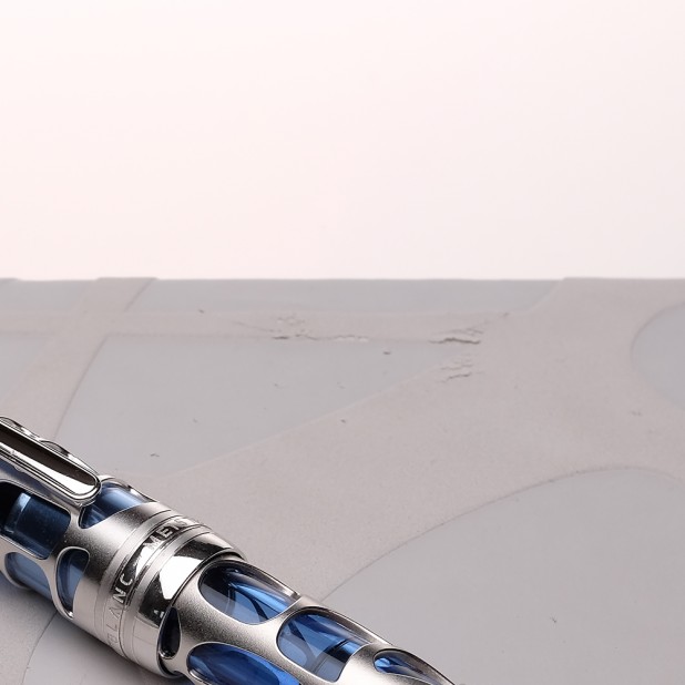 Montblanc Meisterstück Solitaire Blue Hour Skeleton 149 Caneta de Tinta Permanente  Pre-owned